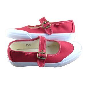 Vans Women's Mary Jane Canvas Tomato Red adjustable Sneakers Sizes NIB